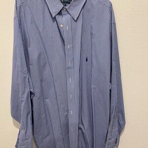 Polo by Ralph Lauren Men's Blue Checkered Shirt